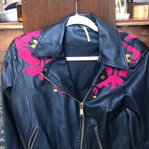 Free people leather jacket
